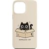 Homeless Cat Custodia per iPhone 13 Pro Max Homeless Cat Box Gatto Divertente Gattino Carino Gatto Nero