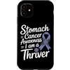 Stomach Cancer Warrior Gifts for Women a Custodia per iPhone 11 Consapevolezza del cancro allo stomaco Pervinca Novembre Cancro allo stomaco