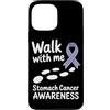 Stomach Cancer Warrior Gifts for Women a Custodia per iPhone 13 Pro Max Consapevolezza del cancro allo stomaco Pervinca Novembre Cancro allo stomaco