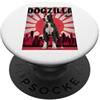 Great Dane Puppy Lover PS Divertente retrò giapponese Dogzilla Alano amante dei cani PopSockets PopGrip Adesivo
