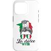 Italy Love Apparel Co Custodia per iPhone 16 Pro Signora italiana divertente dicendo bandiera Italia