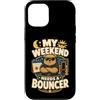 Jimbeels Custodia per iPhone 12/12 Pro My Weekend Needs A Bouncer umorismo riposo