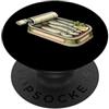 Vintage Sardines Seafood Fisherman Retro Vintage Sardine Tin Pesce Amante Arte Costiera PopSockets PopGrip Adesivo