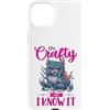 Crafting Cat Creazioni Co. Custodia per iPhone 15 Plus Comico Artigiani I'm Crafty and I Know It Gatto Artigiano