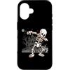 Funny Halloween Shirts Women Kids Men Sc Custodia per iPhone 16 Halloween Ragazzi Uomini Dabbing Scheletro Skull Rib Cage Dab Dance