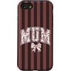 Animal Print Cute And Fun Custodia per iPhone SE (2020) / 7/8 Fiocco a righe marroni Supercute Mum