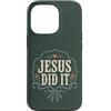 Grace And Glory Studio Custodia per iPhone 13 Pro Jesus Did It Christian Faith Fiocco floreale