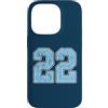 Number 22 Jersey Player Uniform #22 Gift Custodia per iPhone 14 Pro Divisa da giocatore numero 22 blu e bianco #22