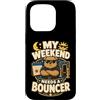 Jimbeels Custodia per iPhone 15 Pro My Weekend Needs A Bouncer umorismo riposo