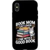 Reading Cat Lover Bookworm Mom Sunset Custodia per iPhone X/XS Prenota Mom Cat Lover va bene con una buona lettura