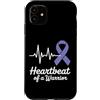 Stomach Cancer Warrior Gifts for Women a Custodia per iPhone 11 Consapevolezza del cancro allo stomaco Pervinca Novembre Cancro allo stomaco