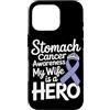 Stomach Cancer Warrior Gifts for Women a Custodia per iPhone 16 Pro Consapevolezza del cancro allo stomaco Pervinca Novembre Cancro allo stomaco