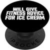 Workout & Fitness Trainer Gifts Allenatore di palestra divertente, dare consigli di fitness per il gelato PopSockets PopGrip Adesivo