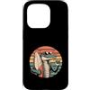 Surfing Alligator Beach Summer Wave Retr Custodia per iPhone 15 Pro Cool Crocodile Surfer Tramonto Ocean Vibes Retro