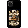 Jimbeels Custodia per iPhone 11 Pro Max My Weekend Needs A Bouncer umorismo riposo