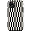 Stripes Geometric Vertical Lines Girly P Custodia per iPhone 11 Pro Astratto A Scacchi Nero E Crema Strisce Linee Classiche