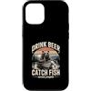 Bear Fishing Beer Lover Lake Custodia per iPhone 12/12 Pro Bere Birra Cattura Pesce Evitare Persone Pesca