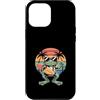 Surf Frog Retro Beach Sunset Custodia per iPhone 12 Pro Max Cool Surfing Frog Estate Retro