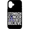 Stomach Cancer Warrior Gifts for Women a Custodia per iPhone 16 Consapevolezza del cancro allo stomaco Pervinca Novembre Cancro allo stomaco