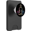 Jeff Hobrath Divertente sarcastico dito medio yoga posa design PopSockets PopWallet per MagSafe