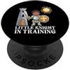 Medieval Renaissance Ren Faire Jousting Piccolo cavaliere in addestramento Warrior Boy Medieval Knight Kid PopSockets PopGrip Adesivo