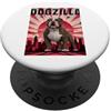 English Bulldog Puppy Lover PS Divertente retrò giapponese Dogzilla Bulldog inglese amante dei cani PopSockets PopGrip Adesivo