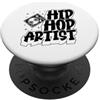 Retro Hip Hop DJ Concert Merch for Rap M Artista Hip Hop Rap Estetica Giradischi Grafica PopSockets PopGrip Adesivo
