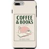 Coffee and Bookis Themed Apparels Women Custodia per iPhone 7 Plus/8 Plus Caffè E Libri Retro Reader Cafe