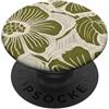 Cute Green Floral Flowers Phone Grip Cute Green Floral Flowers PopSockets PopGrip Adesivo