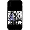Stomach Cancer Warrior Gifts for Women a Custodia per iPhone XS Max Consapevolezza del cancro allo stomaco Pervinca Novembre Cancro allo stomaco