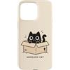 Homeless Cat Custodia per iPhone 15 Pro Max Homeless Cat Box Gatto Divertente Gattino Carino Gatto Nero