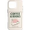 Coffee and Bookis Themed Apparels Women Custodia per iPhone 16 Pro Caffè E Libri Retro Reader Cafe