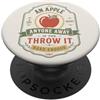 Teacher Sass Studio Apple Joke Fruit Humor Funny Daying Retro Citazione PopSockets PopGrip Adesivo