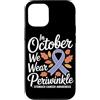 Stomach Cancer Warrior Gifts for Women a Custodia per iPhone 12/12 Pro Consapevolezza del cancro allo stomaco Pervinca Novembre Cancro allo stomaco