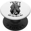 Grandio Design Introverted Intellectual Medio Finger Raccoon I'm Back Did You Miss Me Animale maleducato PopSockets PopGrip Adesivo