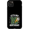 Kids Soccer Football Birthday Shirts And Custodia per iPhone 11 Pro Max It's My 10th Birthday Soccer Ball Field 10 Year Old Boy