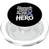 Stomach Cancer Warrior Gifts for Women a Consapevolezza del cancro allo stomaco Pervinca Novembre Cancro allo stomaco PopSockets PopGrip per MagSafe