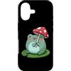 Cottagecore Frog Mushroom Lily Pad Cute Custodia per iPhone 17 Carino Rana Fungo Ombrello Lily Pad Cottagecore Cartoon Art