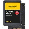 Intenso 2.5 SSD Interno SATA III High Performance, 480 GB, Nero