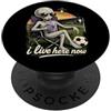 Cosmic Soccer Vibes Divertente UFO Alien Soccer Field I Live Here Taro Bubble Tea PopSockets PopGrip Adesivo