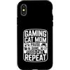 Cat Lover Gamer Mom Gaming Cat Custodia per iPhone X/XS Gioco Gatto Mamma Pausa Gioco Feed Cat Repeat