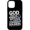 Stomach Cancer Warrior Gifts for Women a Custodia per iPhone 12 mini Consapevolezza del cancro allo stomaco Pervinca Novembre Cancro allo stomaco