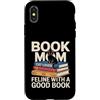 Reading Cat Lover Bookworm Mom Sunset Custodia per iPhone X/XS Prenota Mom Cat Lover va bene con una buona lettura