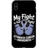 Stomach Cancer Warrior Gifts for Women a Custodia per iPhone XS Max Consapevolezza del cancro allo stomaco Pervinca Novembre Cancro allo stomaco
