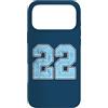 Number 22 Jersey Player Uniform #22 Gift Custodia per iPhone 17 Pro Max Divisa da giocatore numero 22 blu e bianco #22
