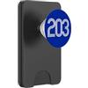 City & State Bridgeport Connecticut 203 Codice area patriota locale americano PopSockets PopWallet per MagSafe