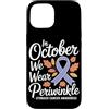 Stomach Cancer Warrior Gifts for Women a Custodia per iPhone 15 Consapevolezza del cancro allo stomaco Pervinca Novembre Cancro allo stomaco