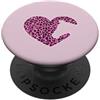 Women Love horses Buffalo Leopard Plaid Camicia da donna con testa di cavallo, stampa leopardata rosa PopSockets PopGrip Adesivo