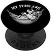 Funny Koala Saying & Funny Koala Designs My Puns Are (Koala Tea) - Divertente gioco di parole sarcastico PopSockets PopGrip Adesivo