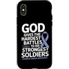 Stomach Cancer Warrior Gifts for Women a Custodia per iPhone X/XS Consapevolezza del cancro allo stomaco Pervinca Novembre Cancro allo stomaco